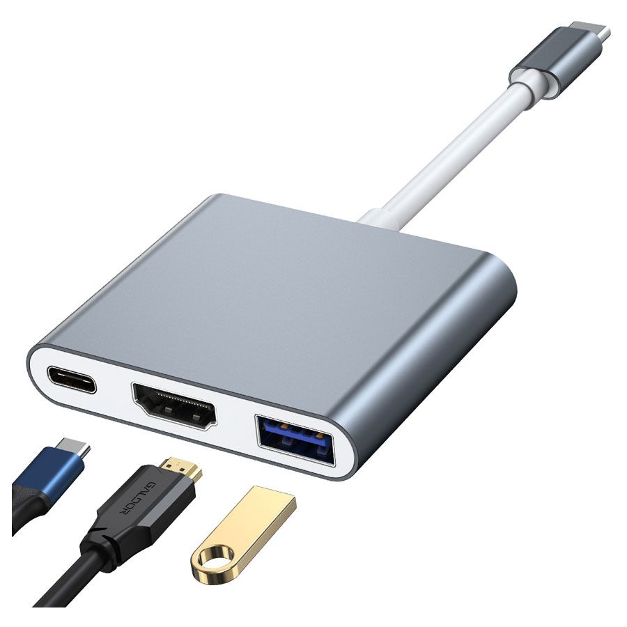 Lippa 3-in-1 60W USB-C PD 4K HDMI Hub