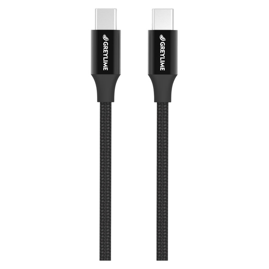 GreyLime Flettet USB-C til USB-C Kabel Sort 1 m