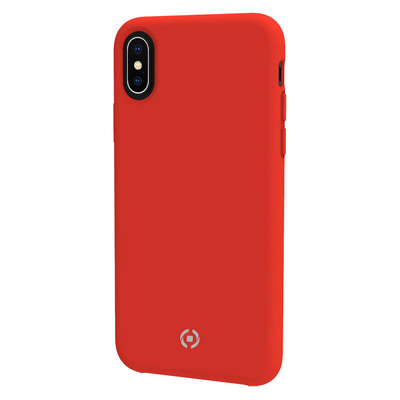 Celly Feeling iPhone X/Xs Silikone Cover, Rød