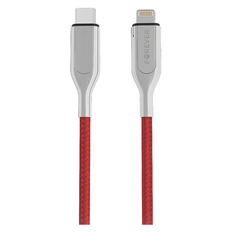 Forever Core 1,5m Mfi USB-C til Lightning Kabel, Rød