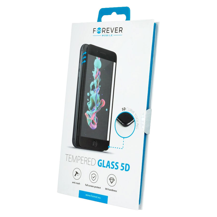 Forever 5D iPhone 12/12 Pro Skærmbeskyttelse, Sort Kant