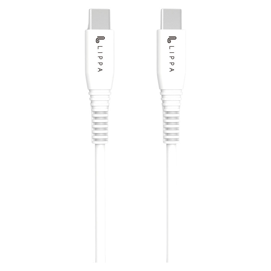 Lippa USB-C til USB-C Kabel 1m, Hvid