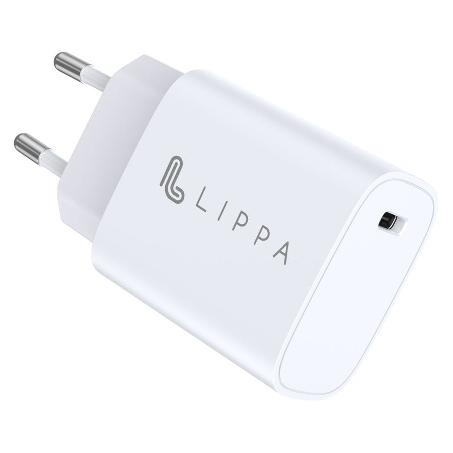 Lippa 20W USB-C PD Wall Charger, White