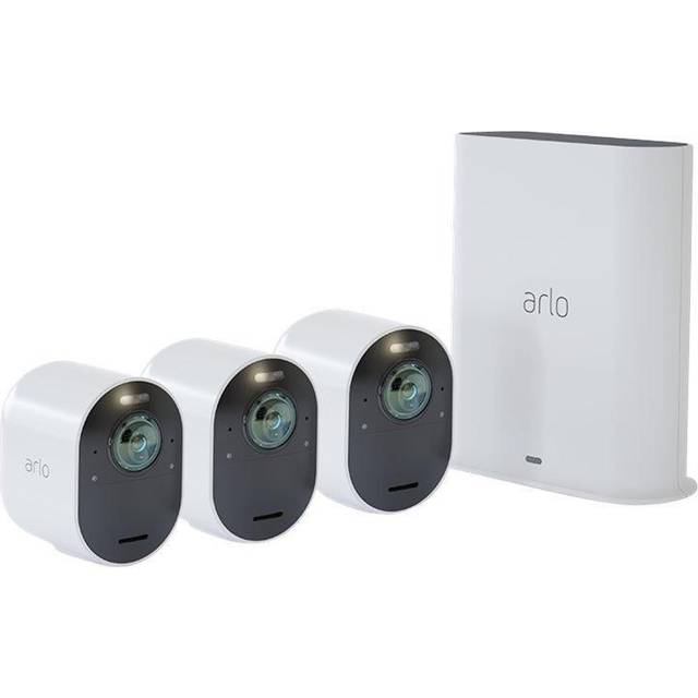 Arlo Ultra 2 Overvågningskamera - 3-pak - Hvid
