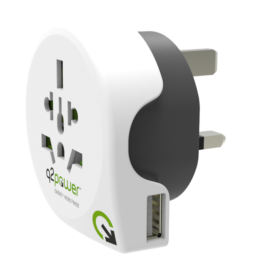Q2Power Verden til Storbritannien USB