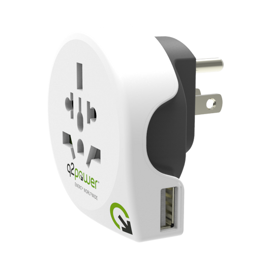 Q2Power Verden til USA USB