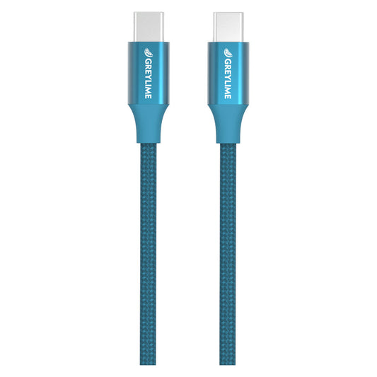 GreyLime Flettet USB-C til USB-C 60W Kabel Blå 1 m