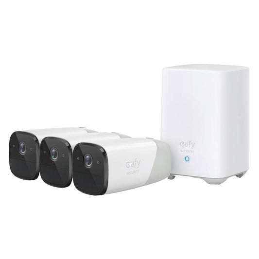 Eufy EufyCam2 Pro 3-Cam kit overvågningssystem, Hvid