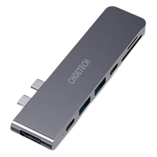 Choetech 7-i-1 4K/60Hz HDMI, USB 3.0, 87W USB-C Hub, Grå